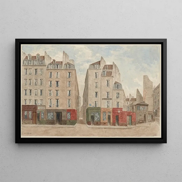 Rue des Trois-Portes N7 15 5th arrondissement - Jules Gaildrau — framed artwork on a wall