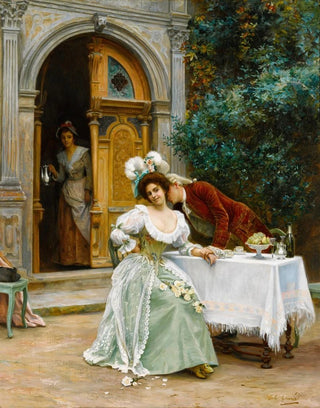 Jules Girardet - A garden flirtation.webp