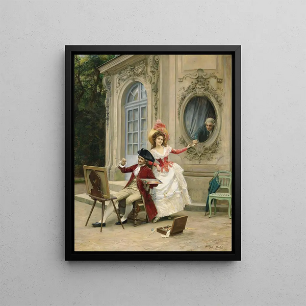 The Love Letter - Jules Girardet — framed artwork on a wall