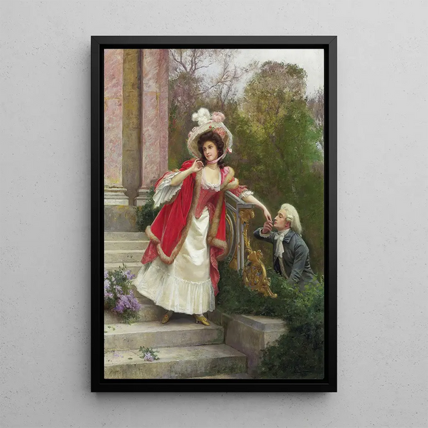 Les amoureux - Jules Girardet — framed artwork on a wall