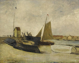 Boats at the Port - Jules Héreau — artwork view