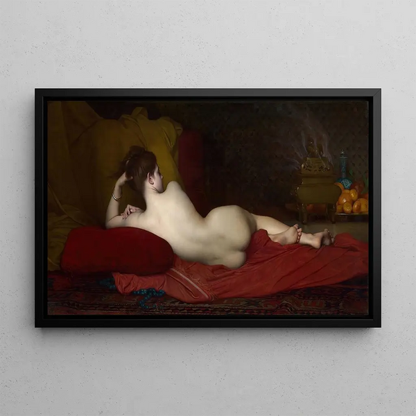 Odalisque - Jules Joseph Lefebvre — framed artwork on a wall