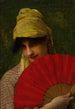 The Red Fan - Jules Joseph Lefebvre — artwork view
