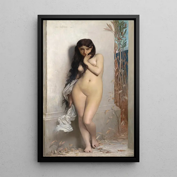 The cricket - Jules Joseph Lefebvre — framed artwork on a wall