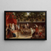 The Duchess of Orléans and the Count of Paris visiting a Parisian orphanage - Jules Laure — framed artwork on a wall