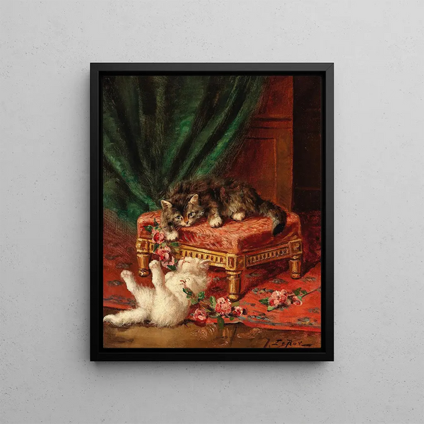 Chaton rose - Jules Le Roy — framed artwork on a wall