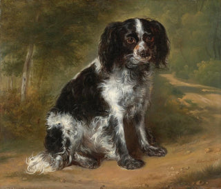 Portrait of a King Charles Spaniel - Jules Léonard Schmitz — artwork view