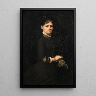 Portrait of a Lady - Jules Marie Sevestre — framed artwork on a wall
