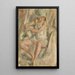 Woman with Turban and Rose - Jules Pascin — framed artwork on a wall