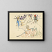 Woman with her dog and nude - Jules Pascin — framed artwork on a wall
