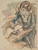 Woman writing - Jules Pascin — artwork view