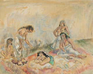 Women in a drawing room - Jules Pascin — artwork view