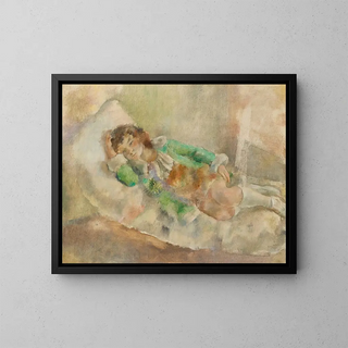 La Petite Actrice - Jules Pascin — framed artwork on a wall