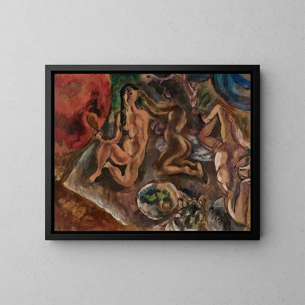 La toilette aux tropiques - Jules Pascin — framed artwork on a wall