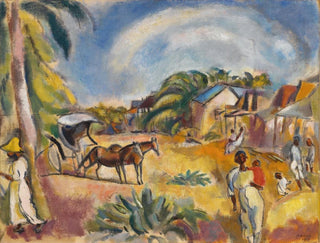 Landscape with figures and cart - Jules Pascin — artwork view
