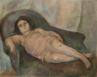 The Model in a Pink Shirt - Jules Pascin — artwork view