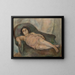 The Model in a Pink Shirt - Jules Pascin — framed artwork on a wall