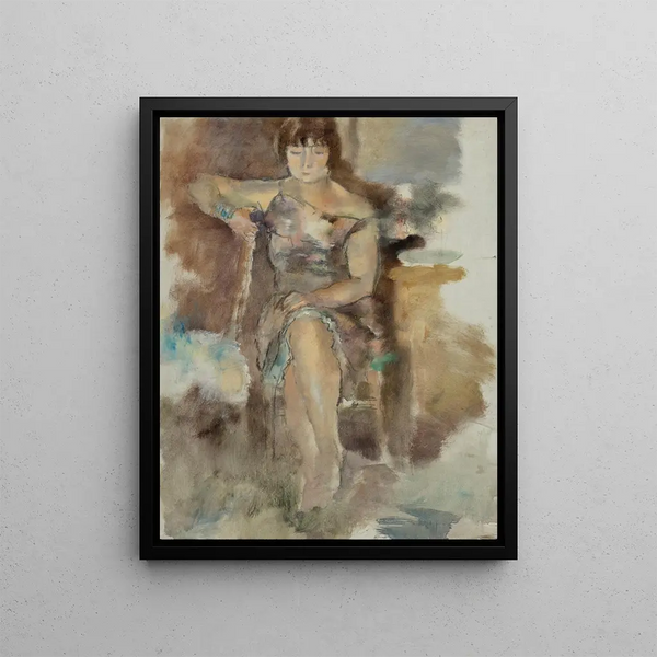 Lucy Fontenay aux roses - Jules Pascin — framed artwork on a wall