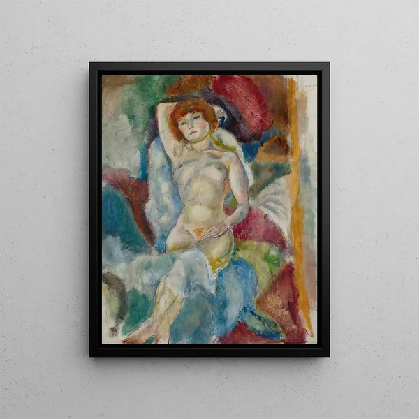 Maintenant le bras levé - Jules Pascin — framed artwork on a wall