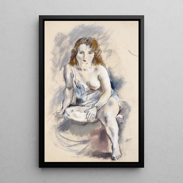 Nude Painting - Jules Pascin — framed artwork on a wall