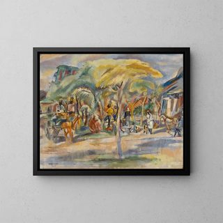 Landscape of the South - Jules Pascin — framed artwork on a wall