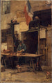 La Cour du Heaume rue Pirouette - Jules Richomme — framed artwork on a wall