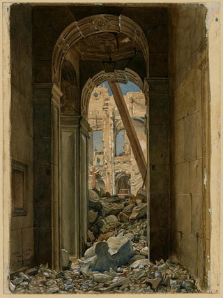 Jules Richomme - Les dcombres de lHtel de Ville en juin 1871.webp