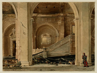 L'escalier du Palais de Justice after the fire of 1871 - Jules Richomme — artwork view