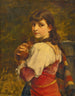 Young woman with a squirrel - Jules Salles-Wagner — artwork view