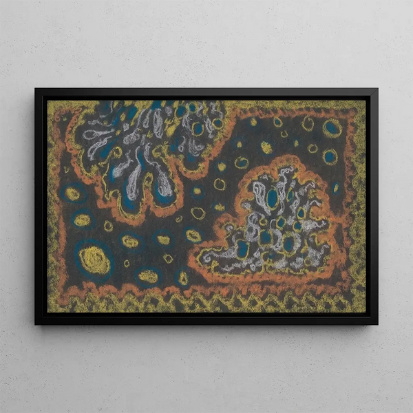Bushes on fire - Jules Schmalzigaug — framed artwork on a wall