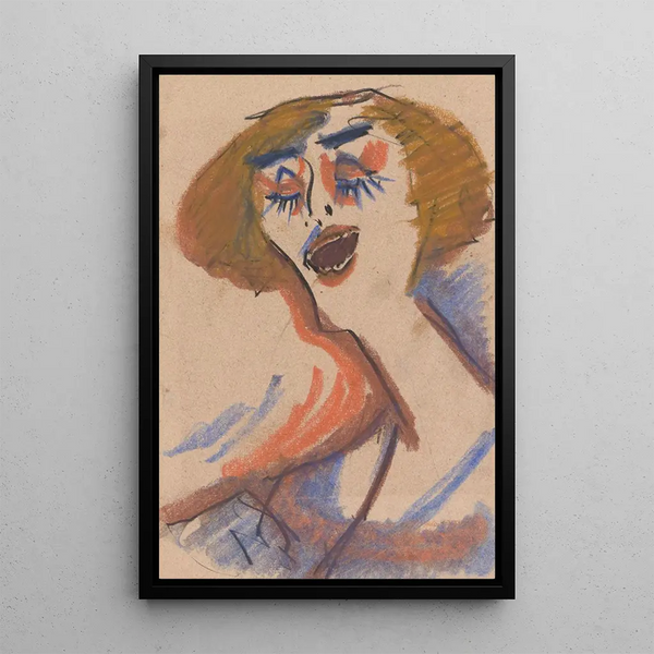 Cabaret Singer - Jules Schmalzigaug — framed artwork on a wall