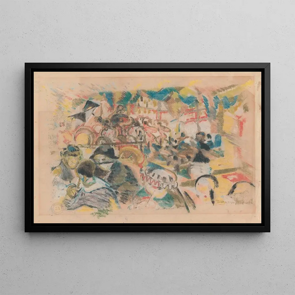 Café chantant - Jules Schmalzigaug — framed artwork on a wall