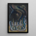Medusa and Green Train - Jules Schmalzigaug — framed artwork on a wall