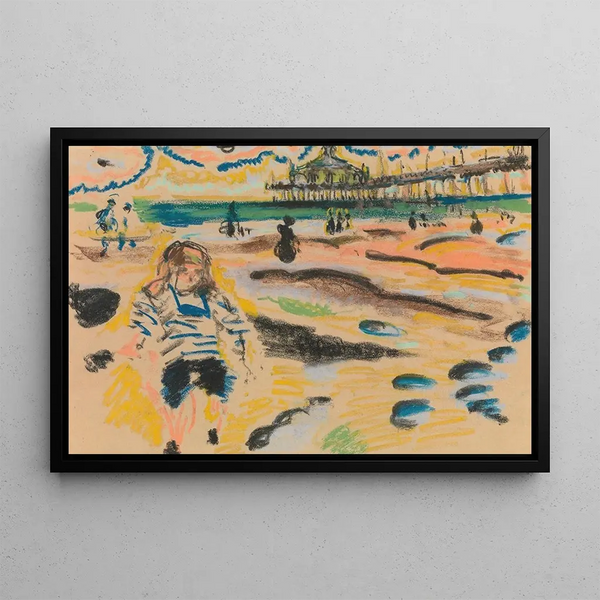 Jetée à Scheveningen - Jules Schmalzigaug — framed artwork on a wall
