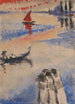 Red Sailboat and Gondola - Jules Schmalzigaug — artwork view