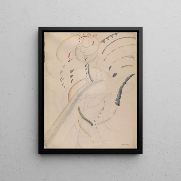 Coq Painting - Jules Schmalzigaug — framed artwork on a wall