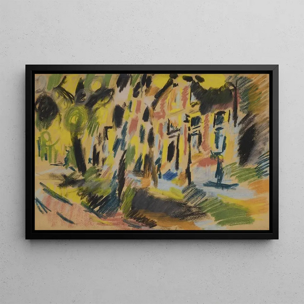 View of Delft - Jules Schmalzigaug — framed artwork on a wall
