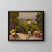 Family scene in Saint-Tropez - Jules Émile Zingg — framed artwork on a wall