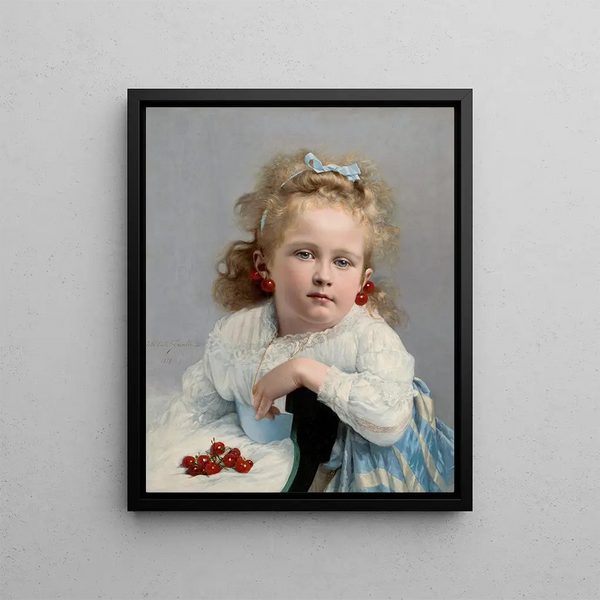Cherry Painting - Jules-Émile Saintin — framed artwork on a wall