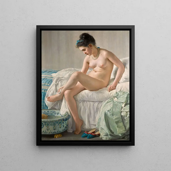 The Sunrise - Jules-Émile Saintin — framed artwork on a wall