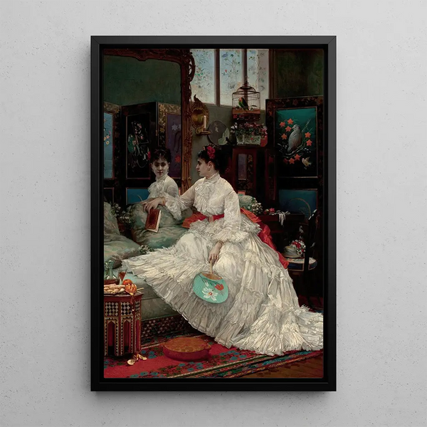 Reflections - Jules-Émile Saintin — framed artwork on a wall