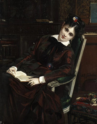 Julesmile Saintin - Young woman reading.webp