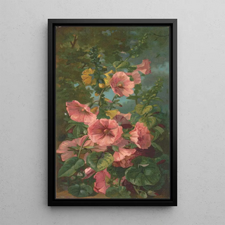 Rose trémière - Julia McEntee Dillon — framed artwork on a wall