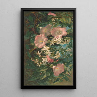 Liserons sauvages et clématites - Julia McEntee Dillon — framed artwork on a wall