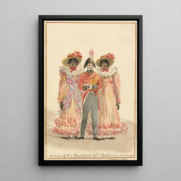 a group of the Sandwich Islands - Julia Swinburne — framed artwork on a wall