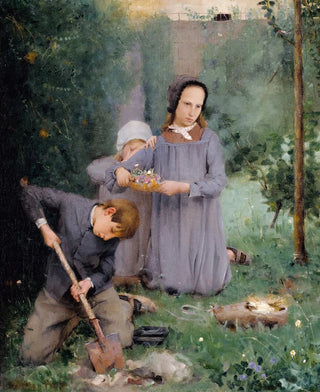 Julian Alden Weir - Children Burying a Bird.webp