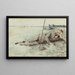 Man Lying on a Beach - Julian Alden Weir — framed artwork on a wall