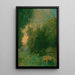 Pan et le loup - Julian Alden Weir — framed artwork on a wall