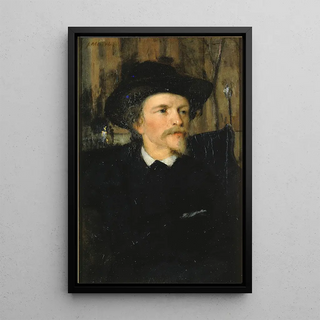 Portrait of Wyatt Eaton - Julian Alden Weir — framed artwork on a wall