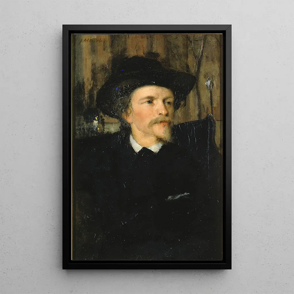 Portrait of Wyatt Eaton - Julian Alden Weir — framed artwork on a wall